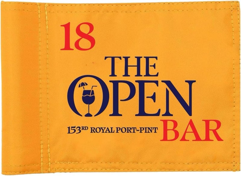 WATSY Golf Flag 8x6 Inch – 420D Nylon Double-Sided Mini Pin Flag with Tube Inset, Practice Putting Green Flags for Yard (The Open-Inspired) - Image 1